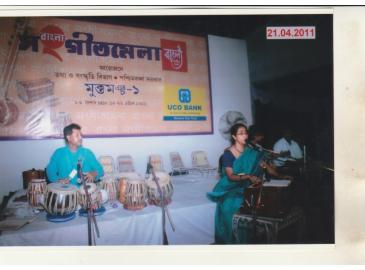 In a program of Govt of W.B. at Bangla Sangeet Mela